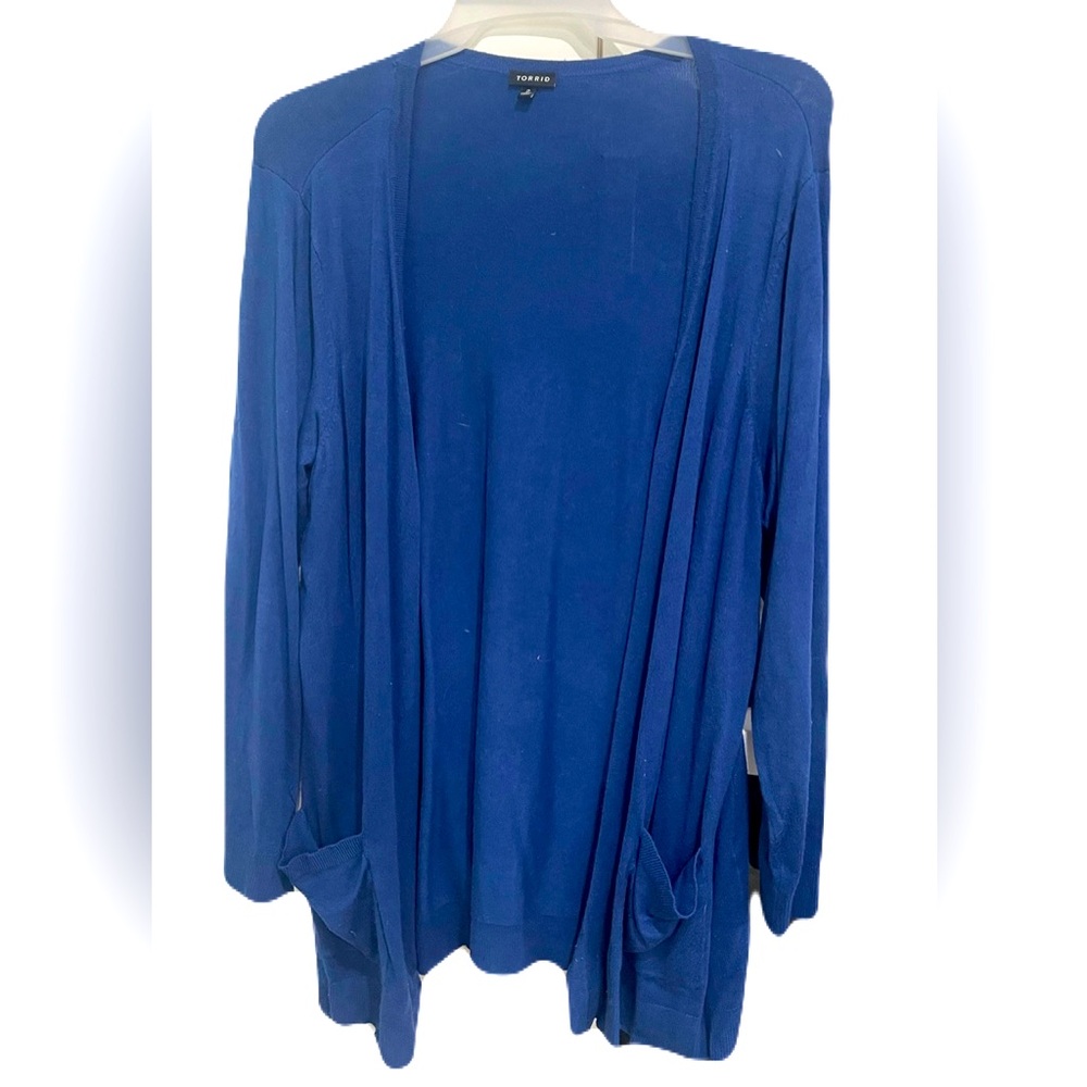 Torrid Blue Boyfriend Style Cardigan